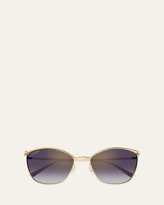 Panthère Cat-Eye Metal Sunglasses